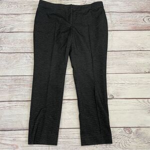 Akris Punto Pleat Front Checked Soft Cropped Trousers Black Grey Size 14